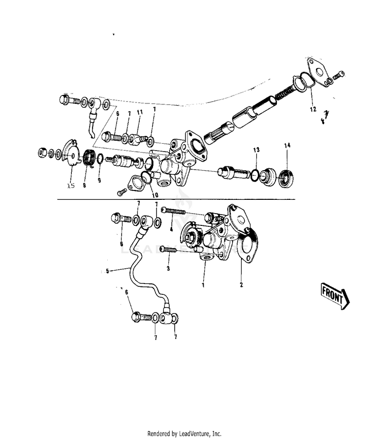 Oil Pump ('72-'73 F9/F9-A 350) Schematic