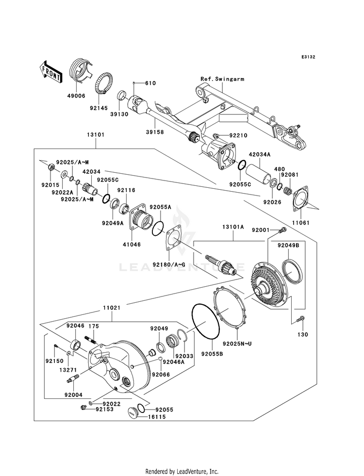 Drive Shaft/Final Gear Schematic