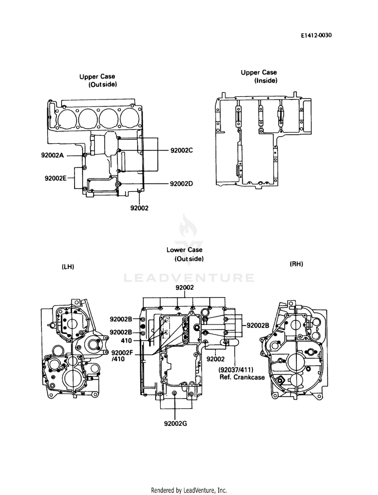 Crankcase Bolt Pattern Schematic
