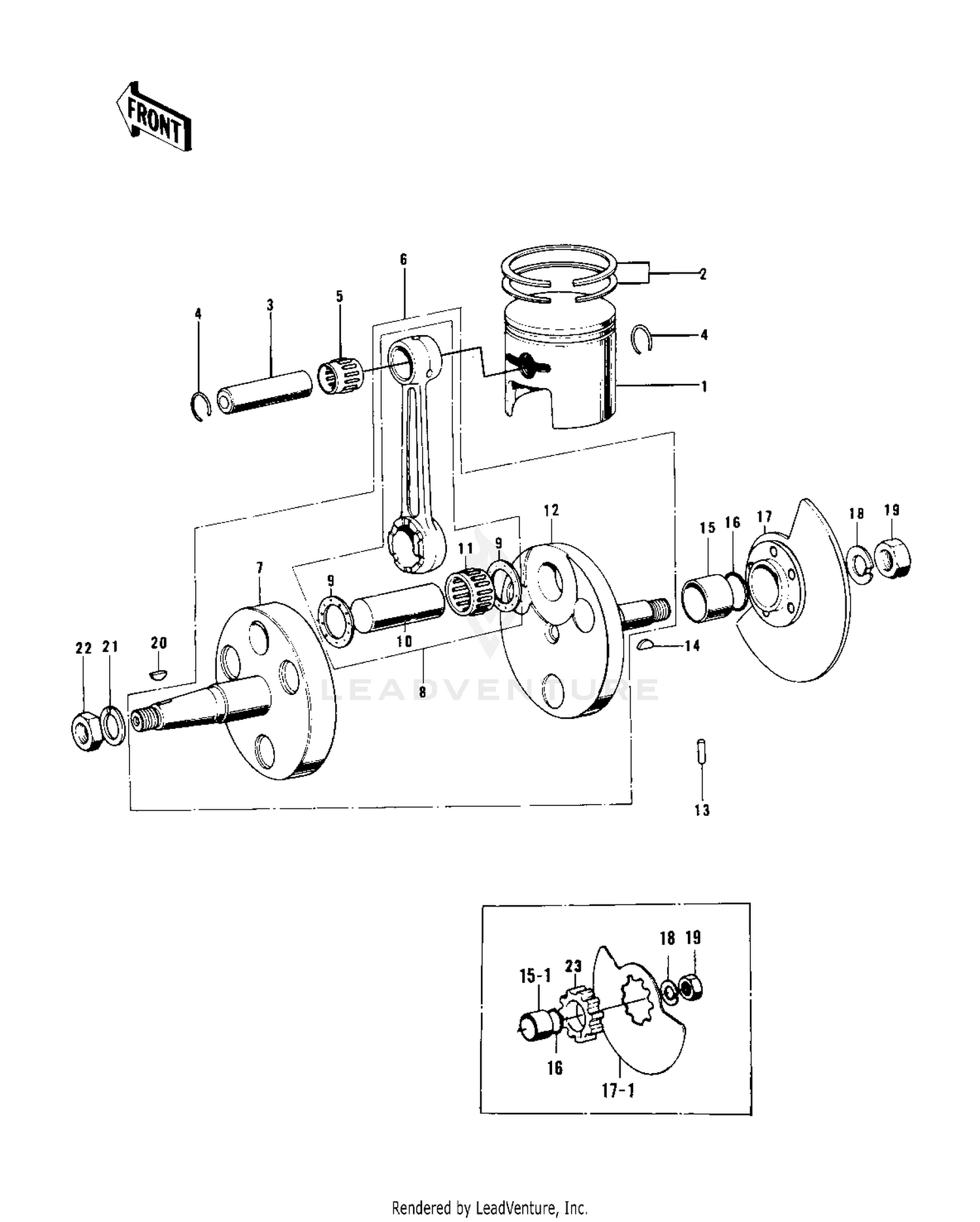 CRANKSHAFT/PISTON/ROTARY VALVE