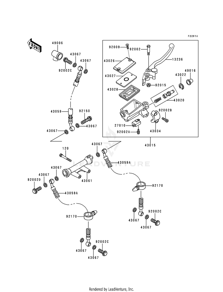 Front Master Cylinder (Zr550-B3/B4) Schematic