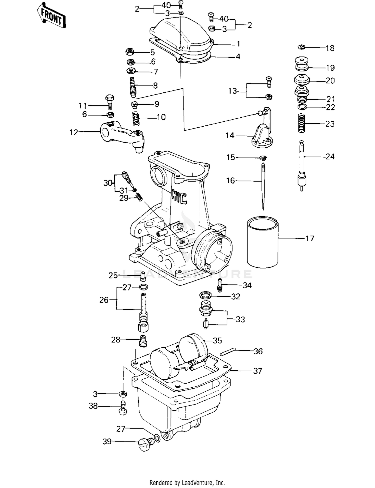 CARBURETOR PARTS (CANADA) ('80 D3)