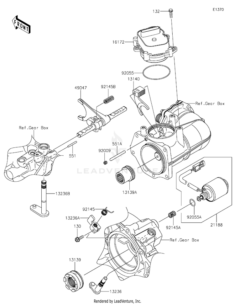 Gear Change Mechanism Schematic