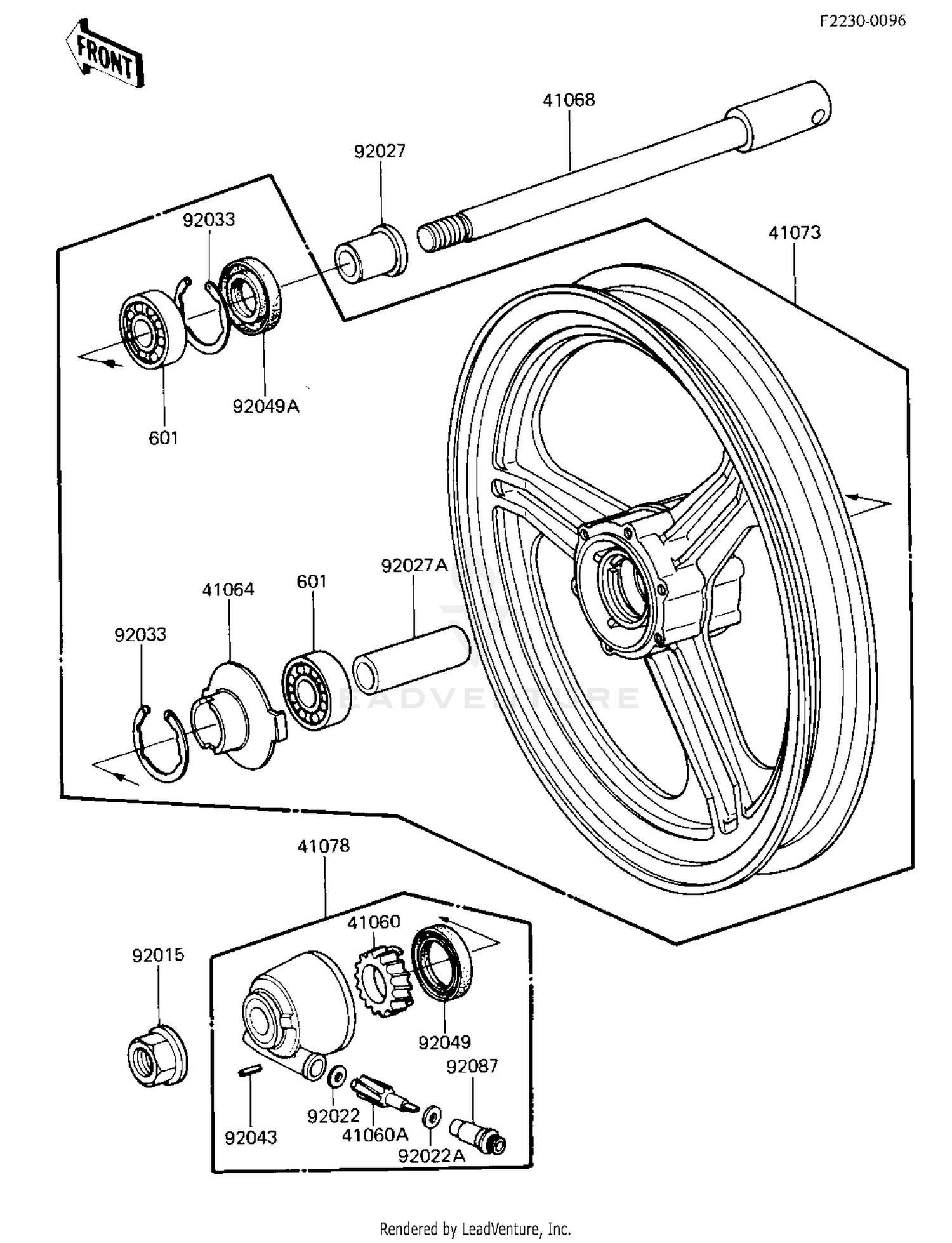 FRONT WHEEL/HUB