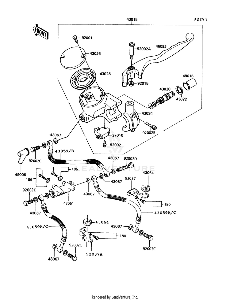 Front Master Cylinder Schematic