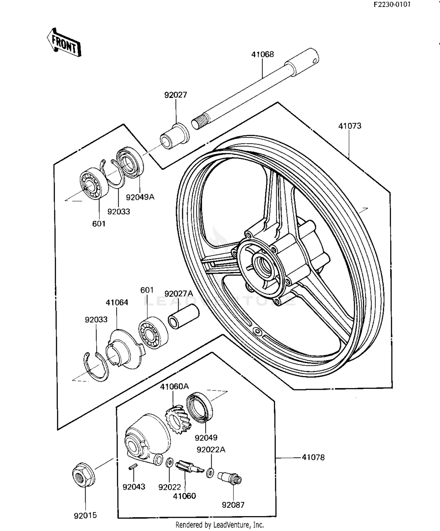 FRONT WHEEL/HUB
