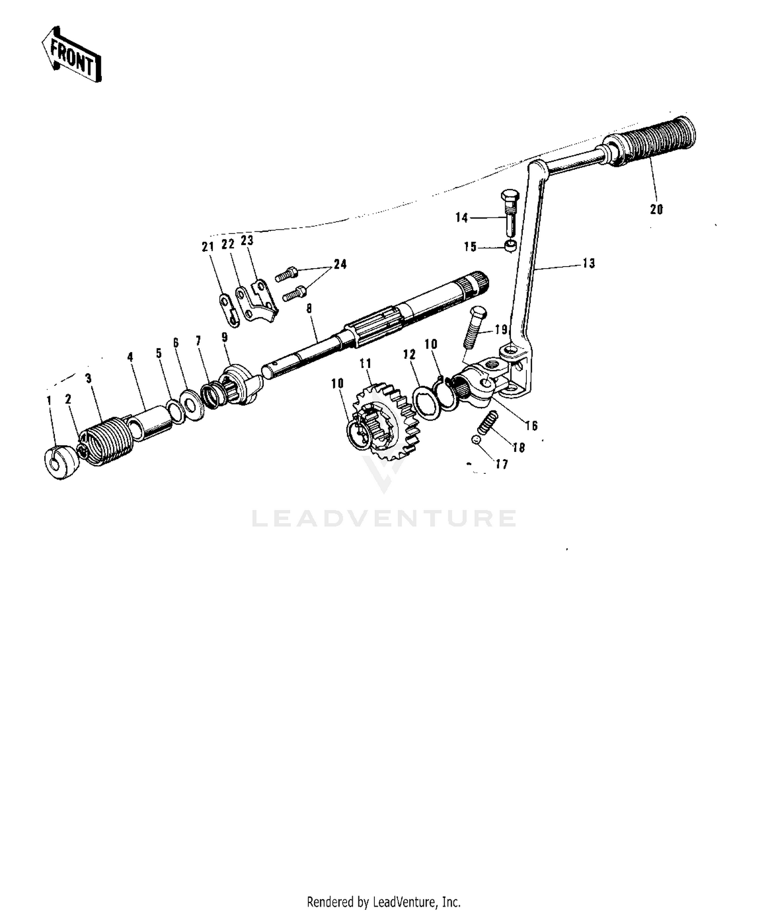 KICKSTARTER MECHANISM ('72-'73 F9/F9-A 3