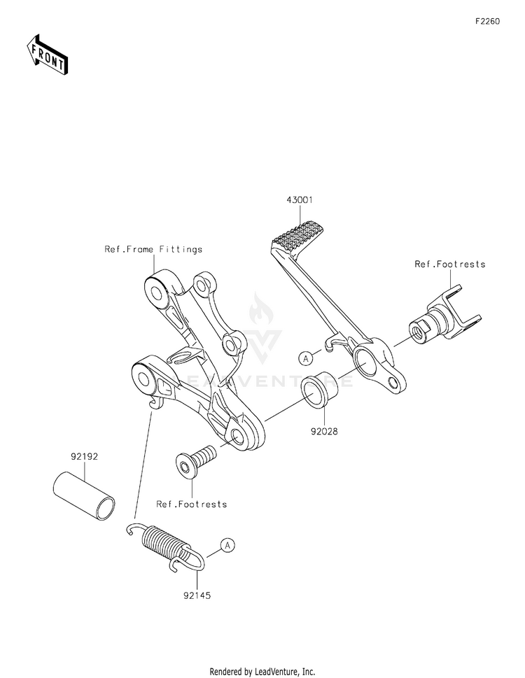 Brake Pedal/Torque Link Schematic