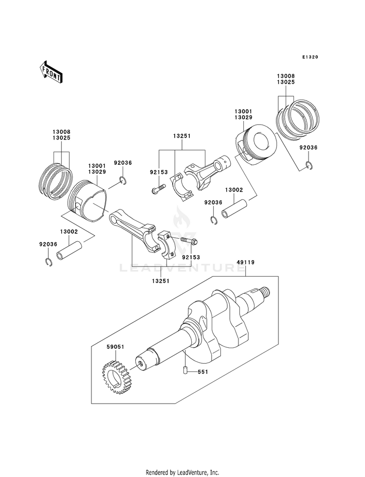 Crankshaft/Piston(S) Schematic