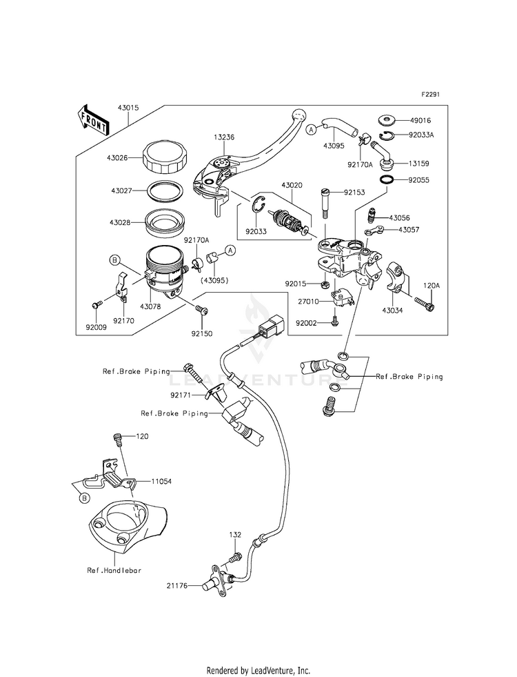 Front Master Cylinder Schematic