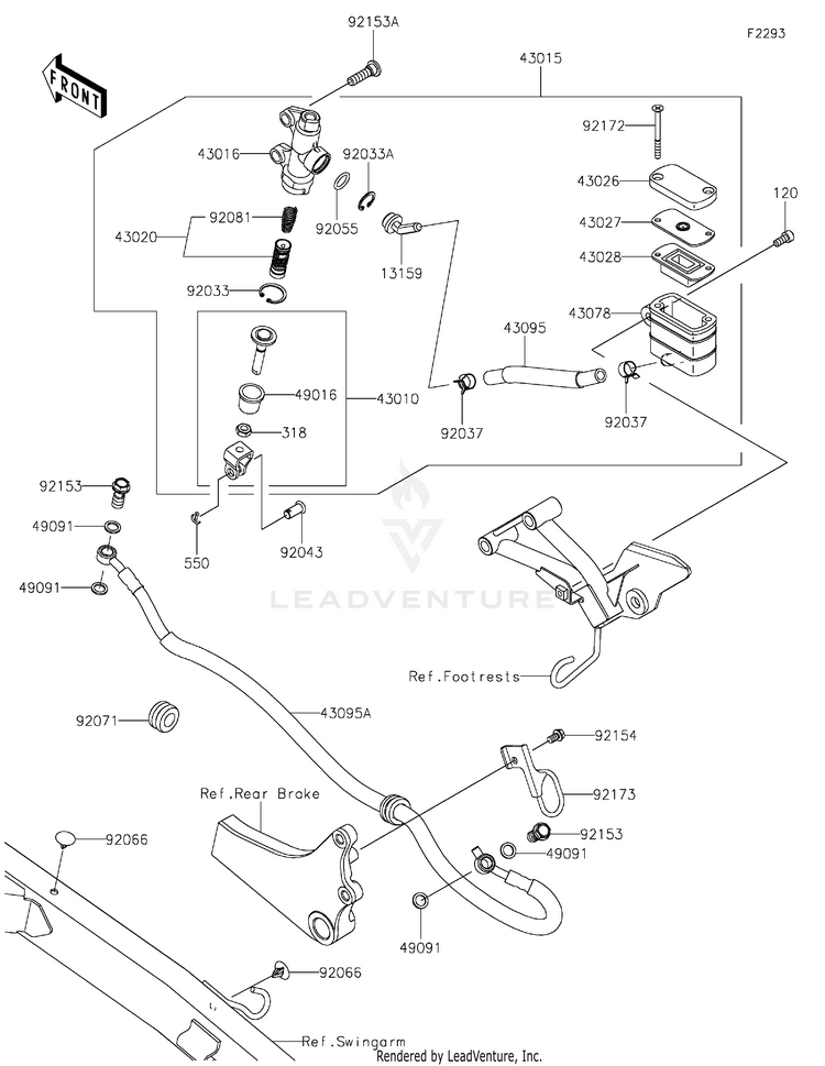 Rear Master Cylinder Schematic