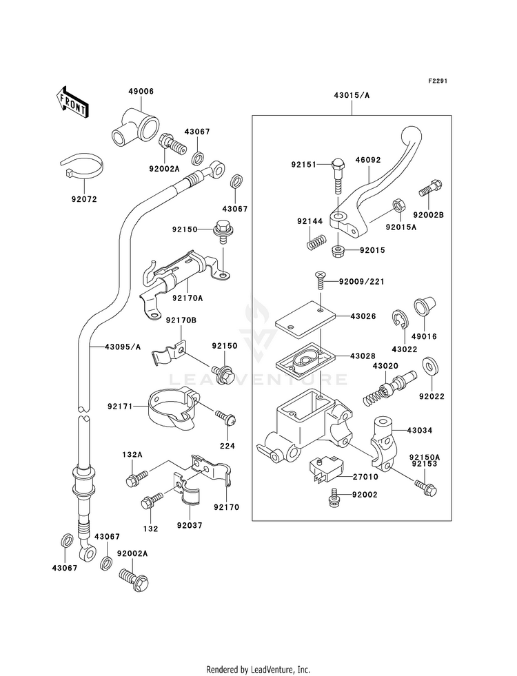 Front Master Cylinder Schematic
