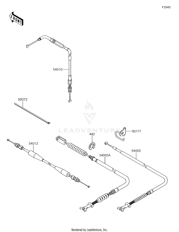 Cables KVF750LGF Brute Force 750 4x4i (2016) Schematic