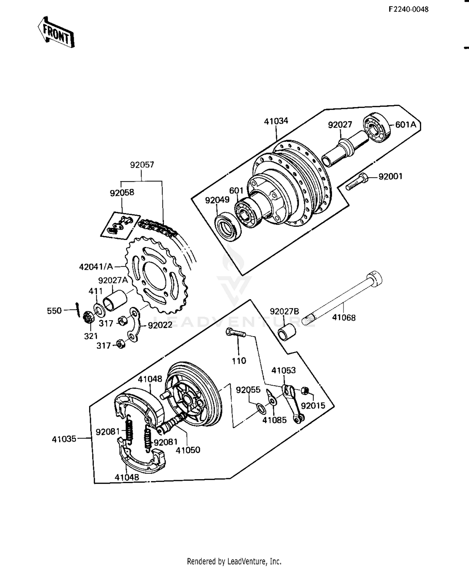 REAR HUB/BRAKE/CHAIN