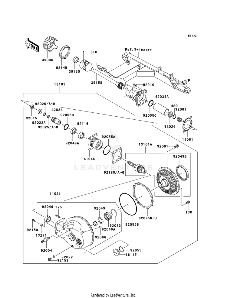 Drive Shaft/Final Gear Schematic