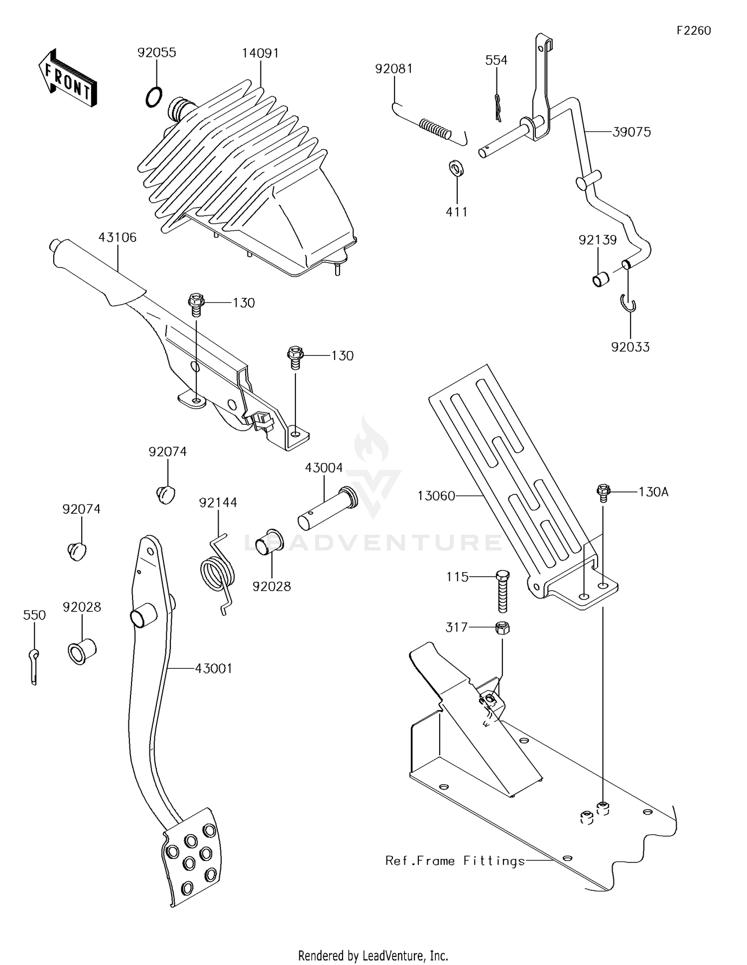Brake Pedal/Throttle Lever