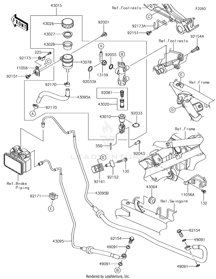 Rear Master Cylinder Schematic