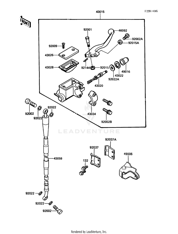 Front Master Cylinder Schematic