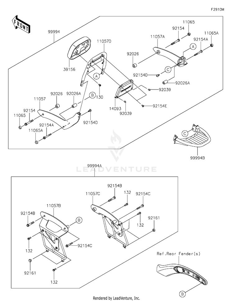 Accessory(Passenger Backrest) Schematic