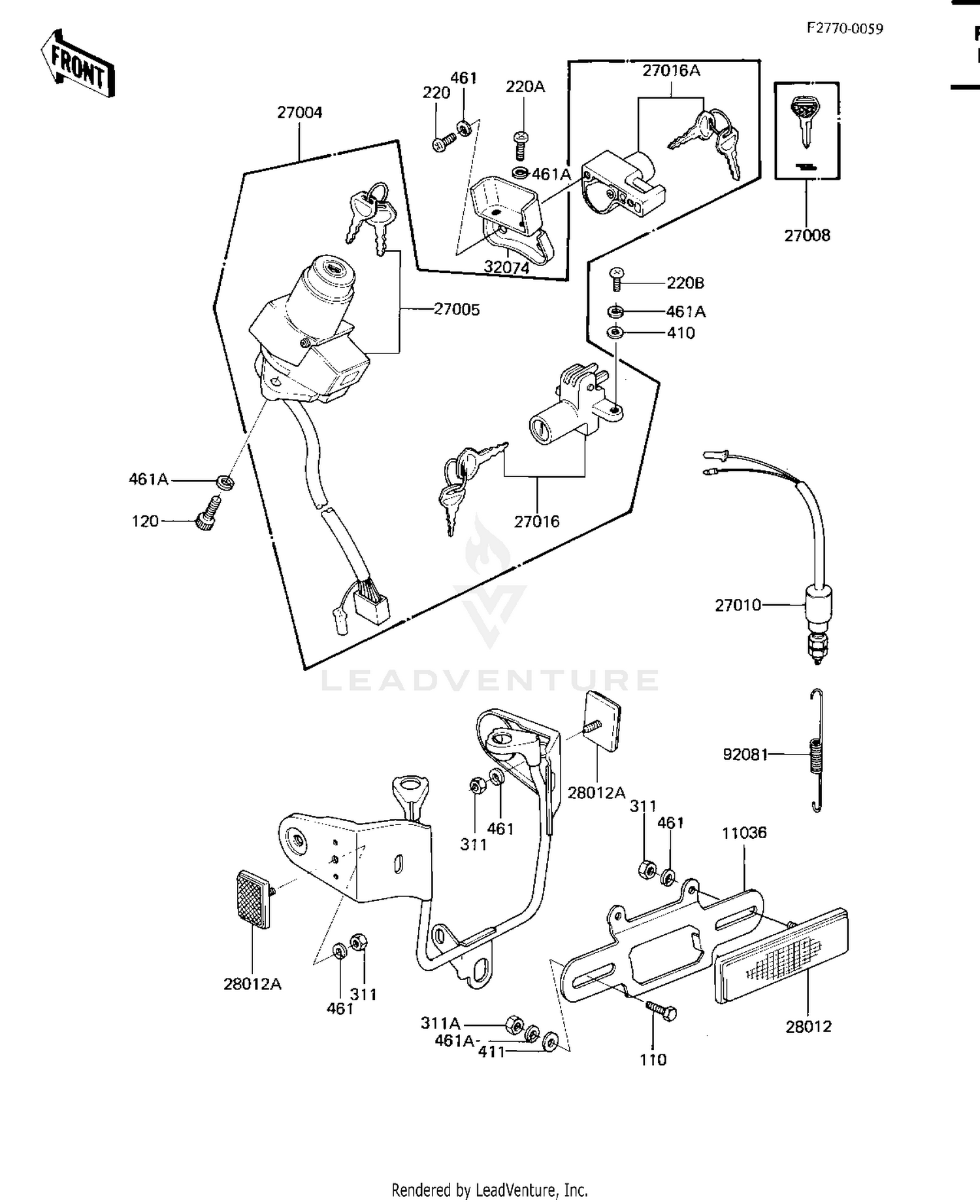 IGNITION SWITCH/LOCKS/REFLECTORS