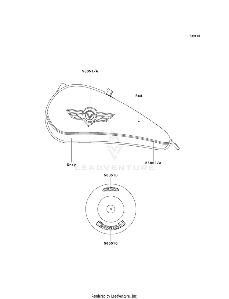 Decals (Gray/Red)(Vn800-B3) Schematic