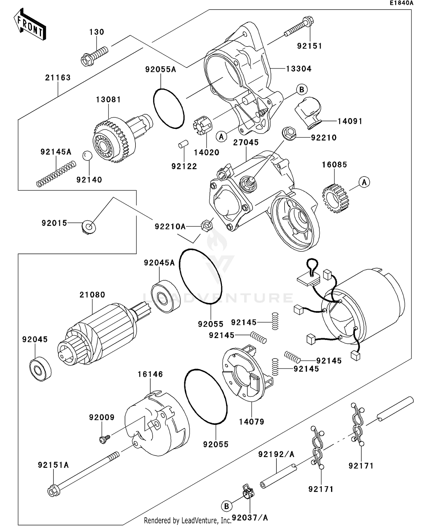 Starter Motor(FD620DE485833&sim;)