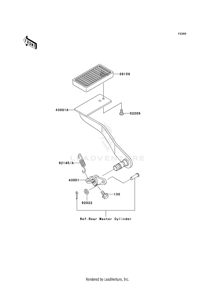 Brake Pedal/Torque Link Schematic