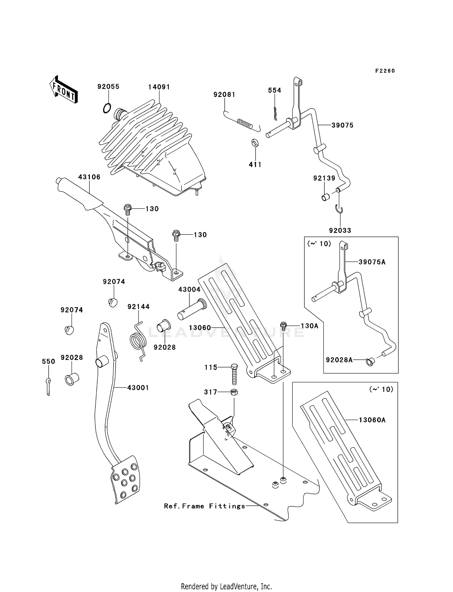 BRAKE PEDAL/THROTTLE LEVER