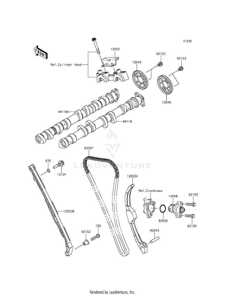 Camshaft(S)/Tensioner Schematic