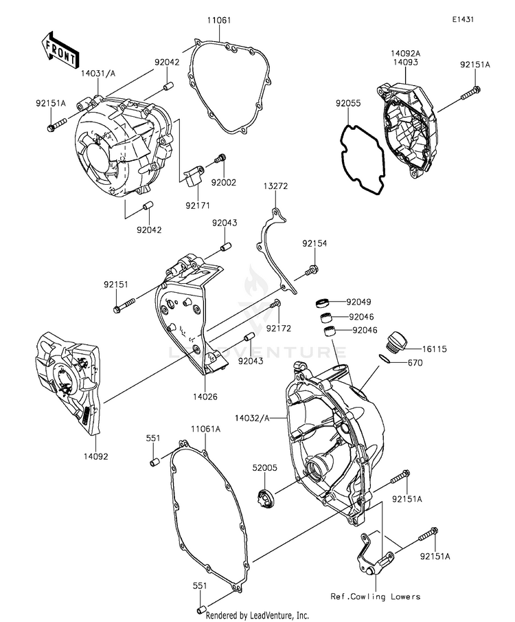 Engine Cover(S) Schematic