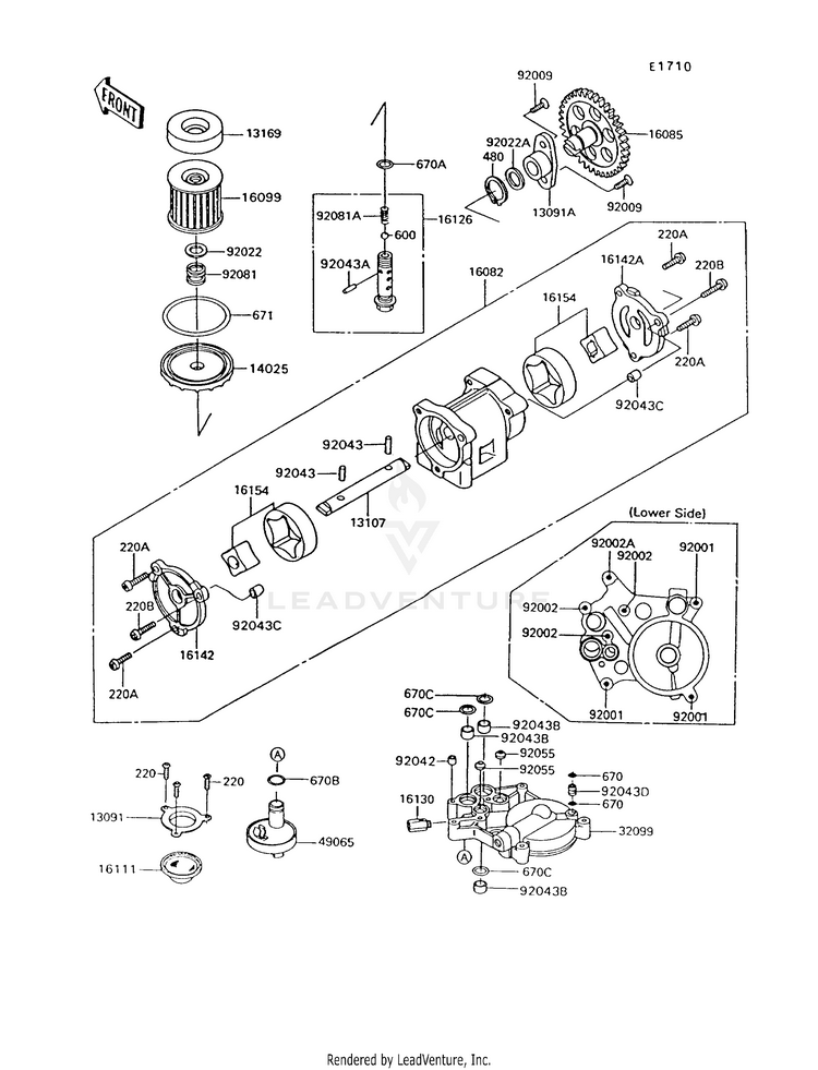 Oil Pump/Oil Filter Schematic