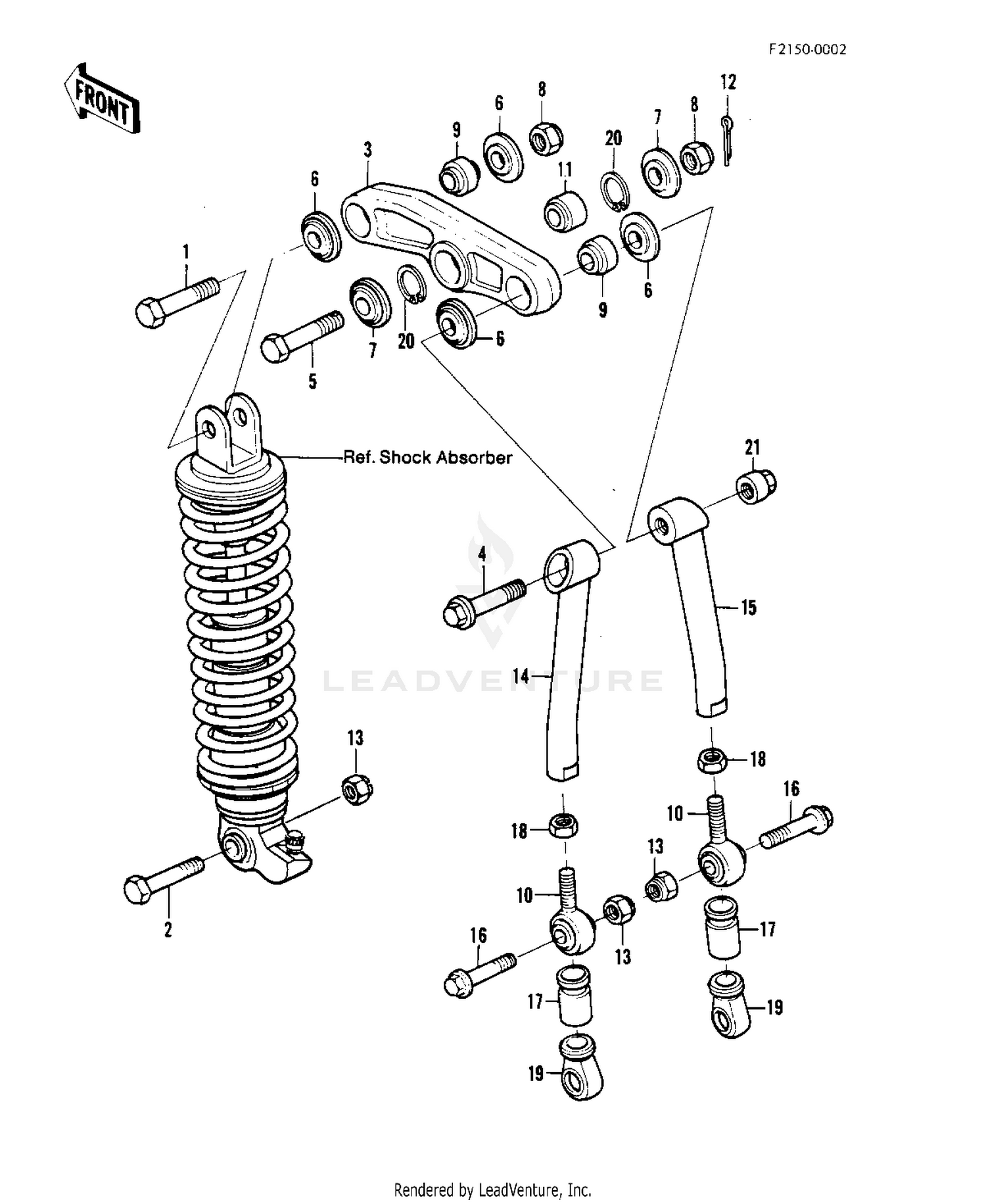 REAR SUSPENSION ('81KDX250-B1)