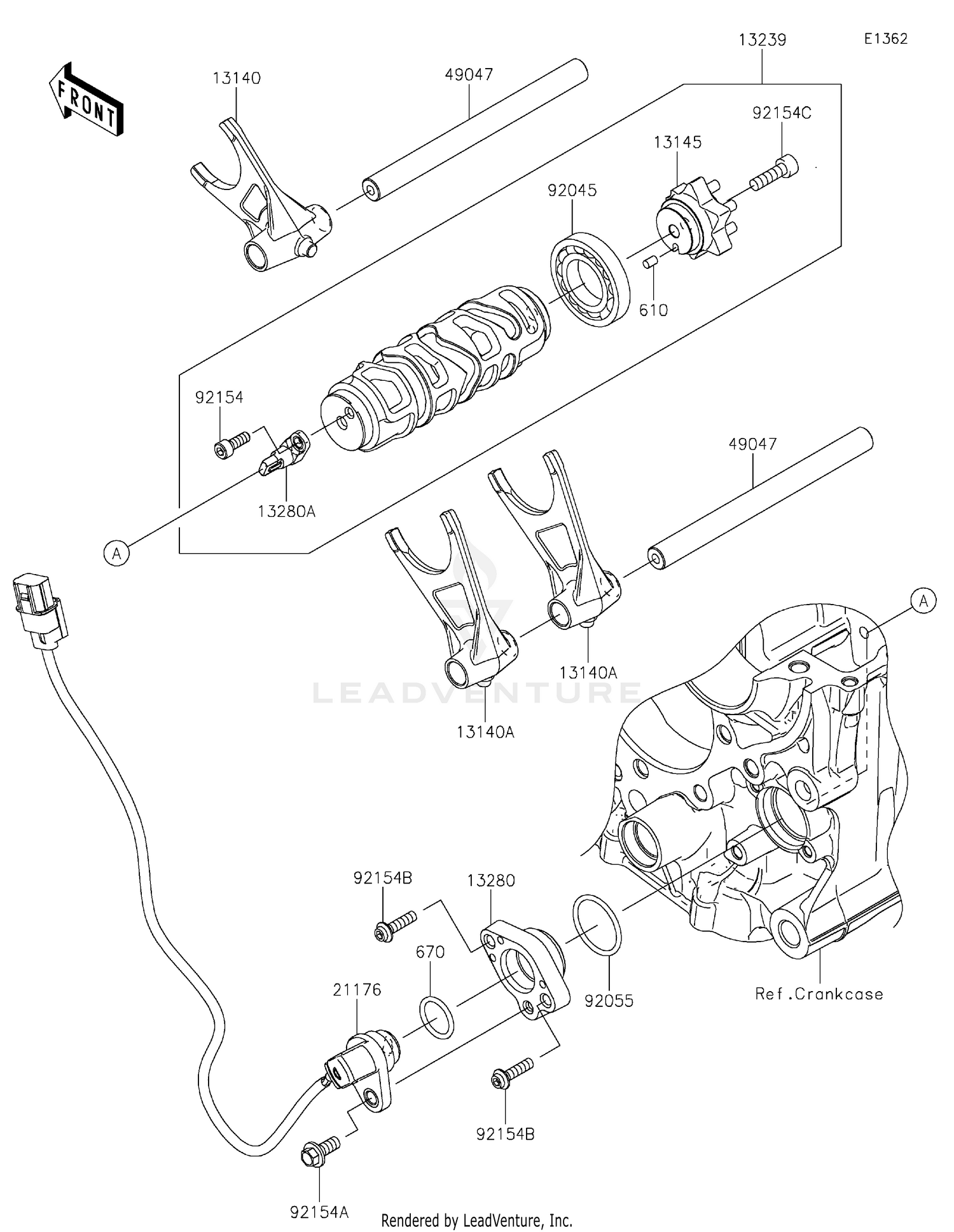 Gear Change Drum/Shift Fork(s) 2
