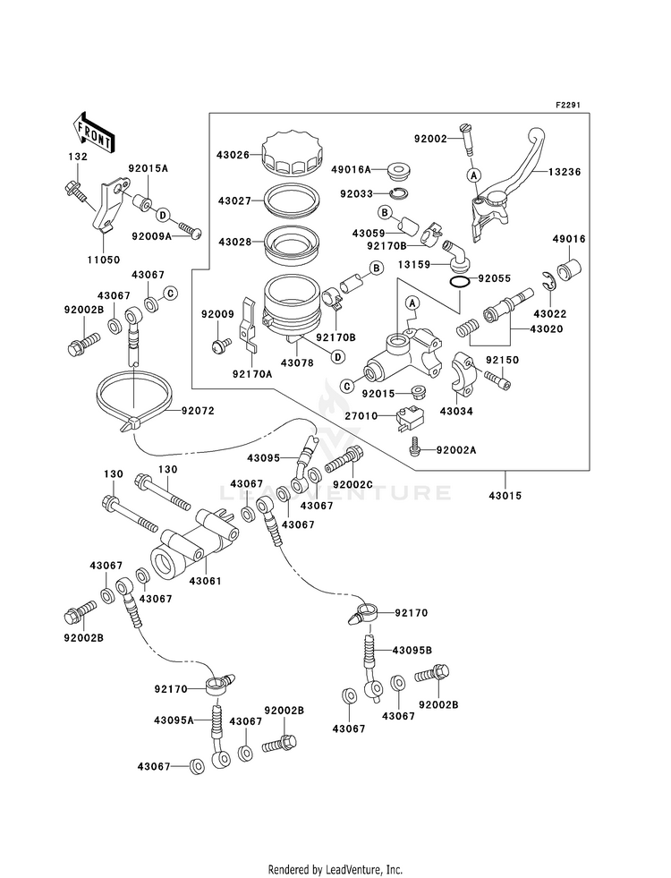 Front Master Cylinder Schematic