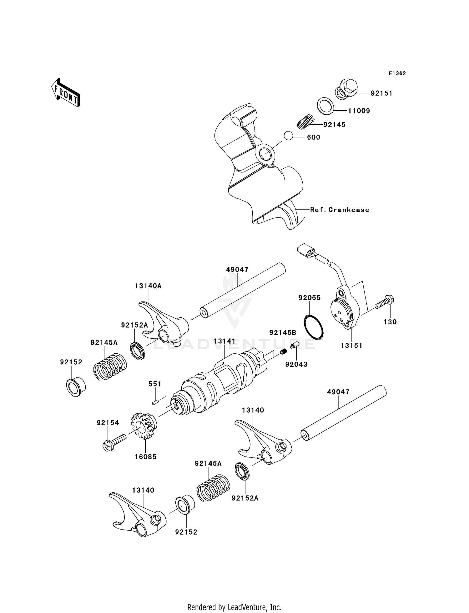 GEAR CHANGE DRUM/SHIFT FORK(S)