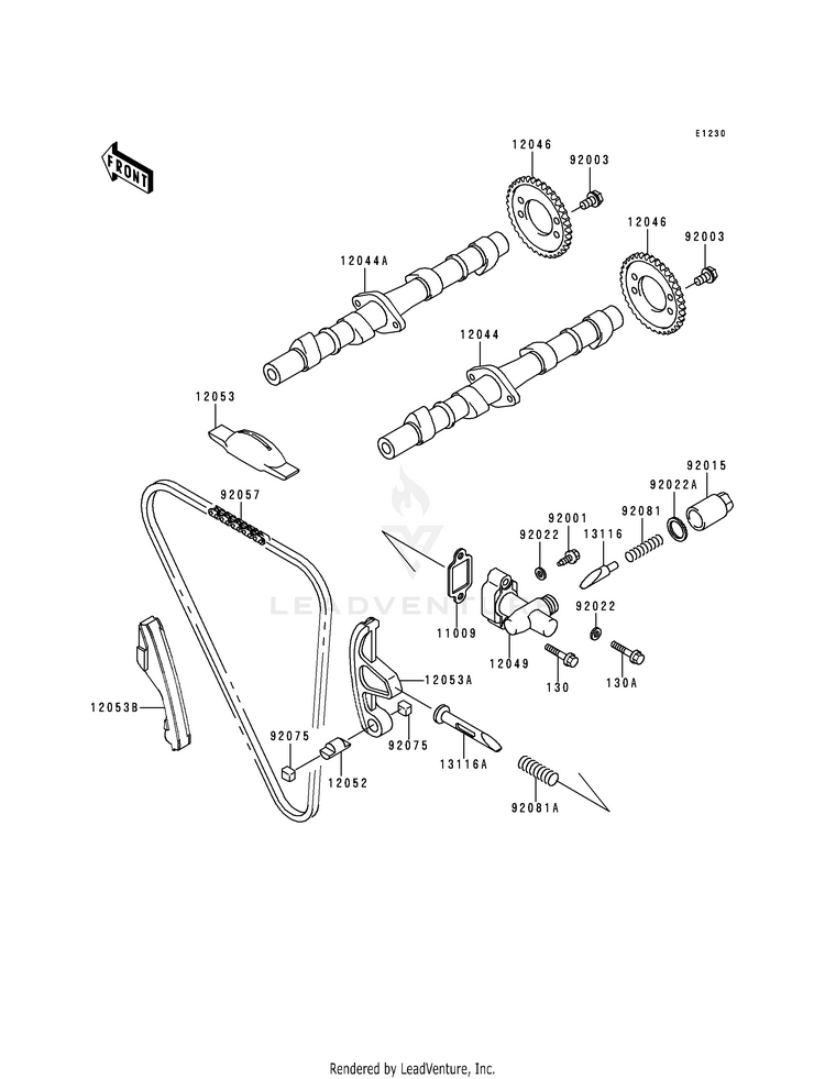 Camshaft/Tensioner Schematic