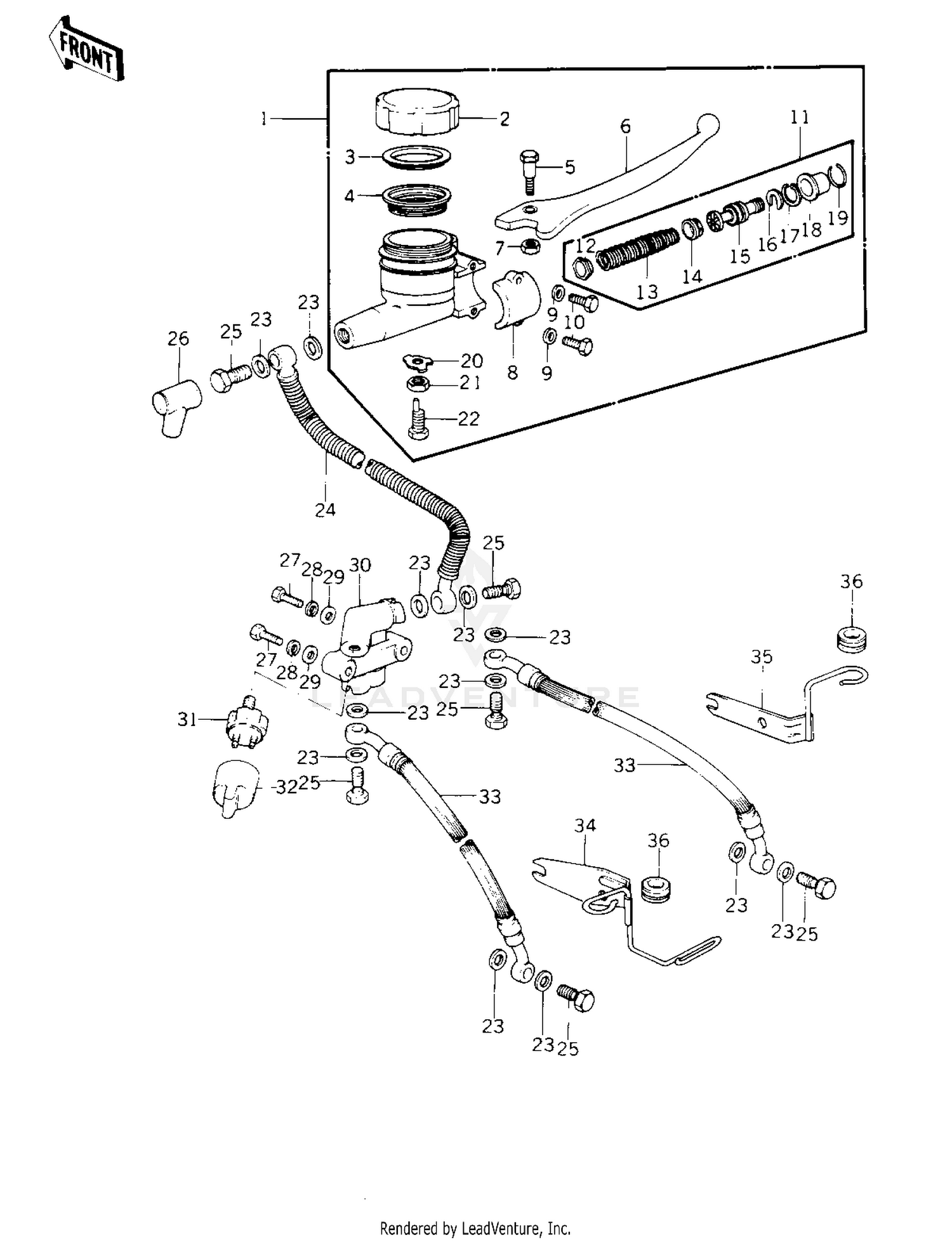FRONT MASTER CYLINDER (KZ1000-B1)