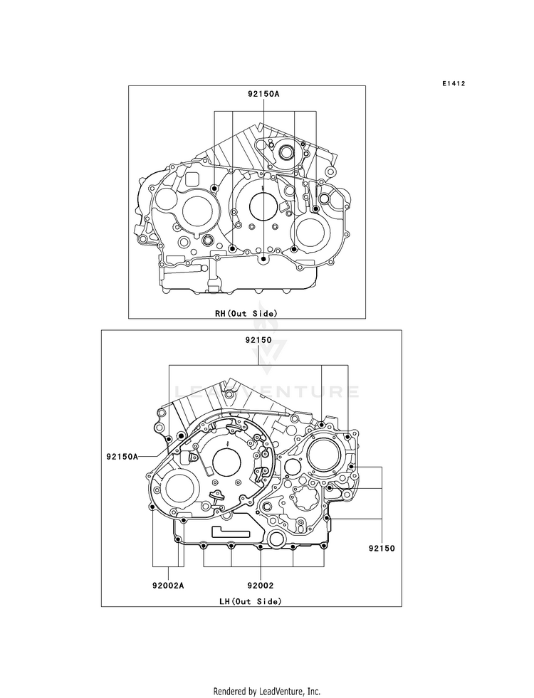 Crankcase Bolt Pattern Schematic