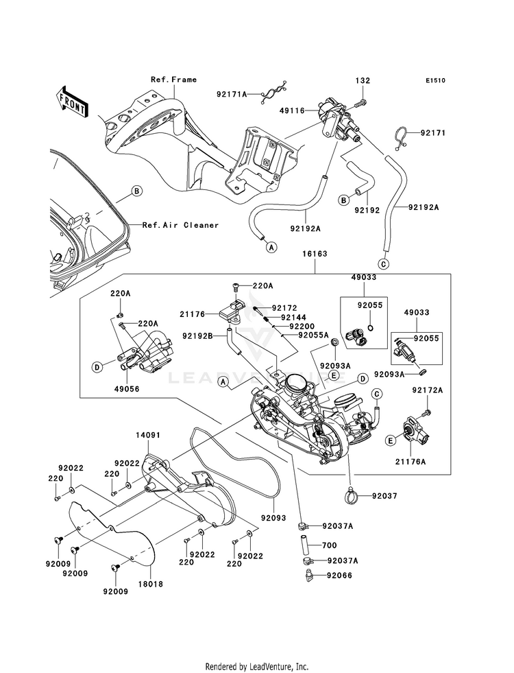 Throttle KVF750F8F Brute Force 750 4x4i (2008) Schematic