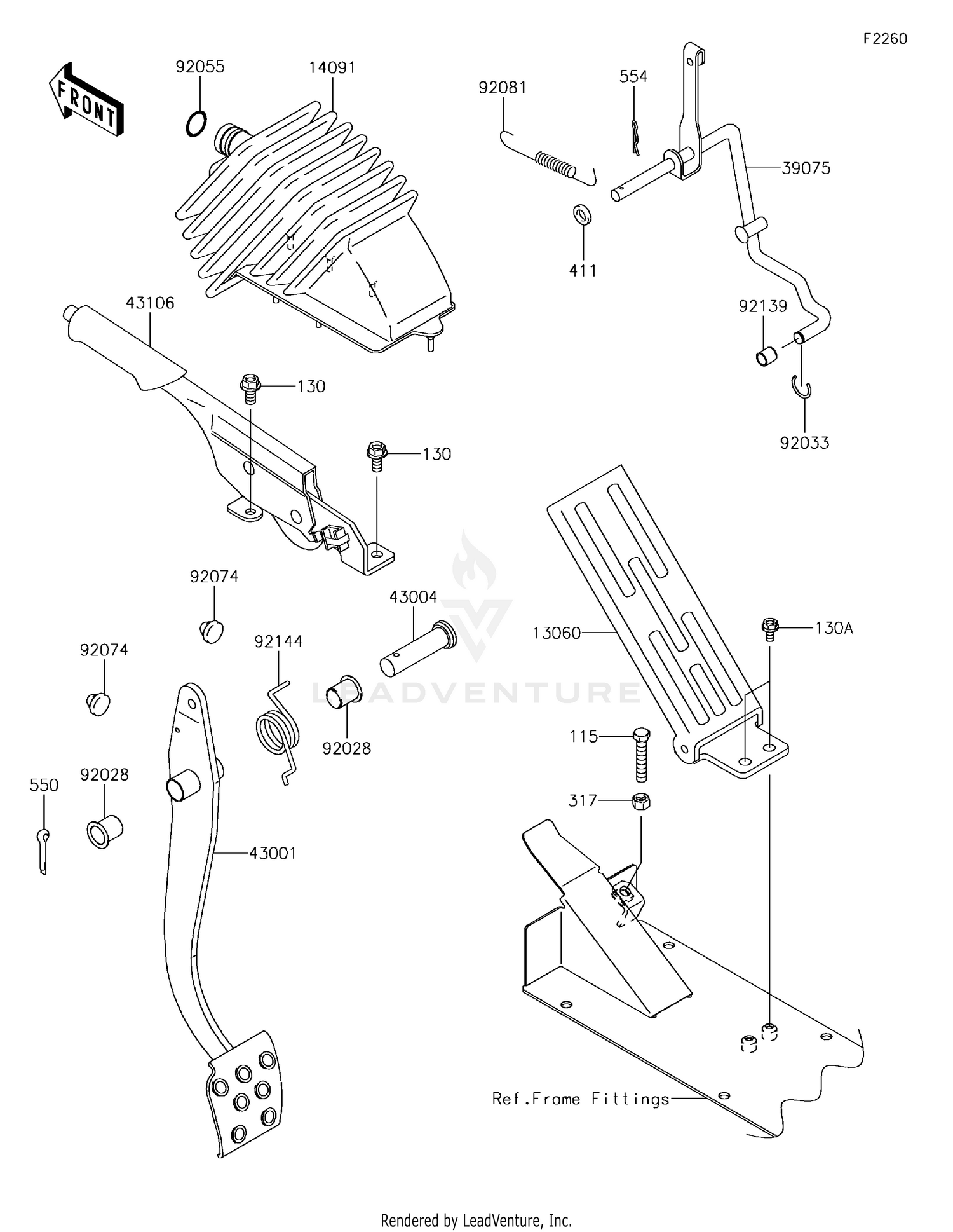 Brake Pedal/Throttle Lever