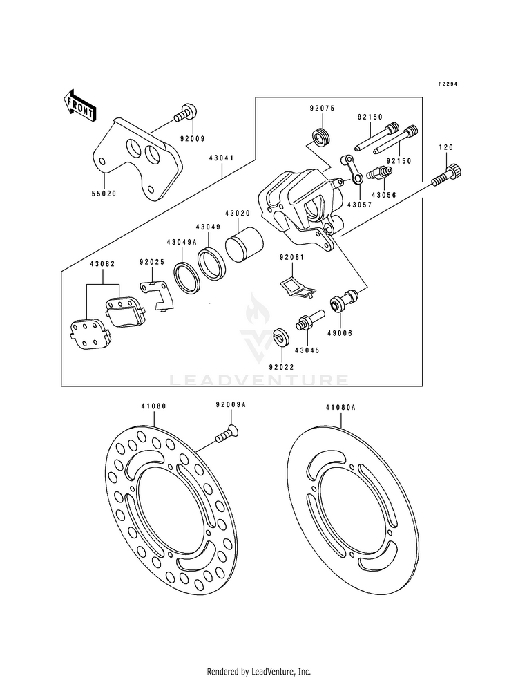 Rear Caliper Schematic
