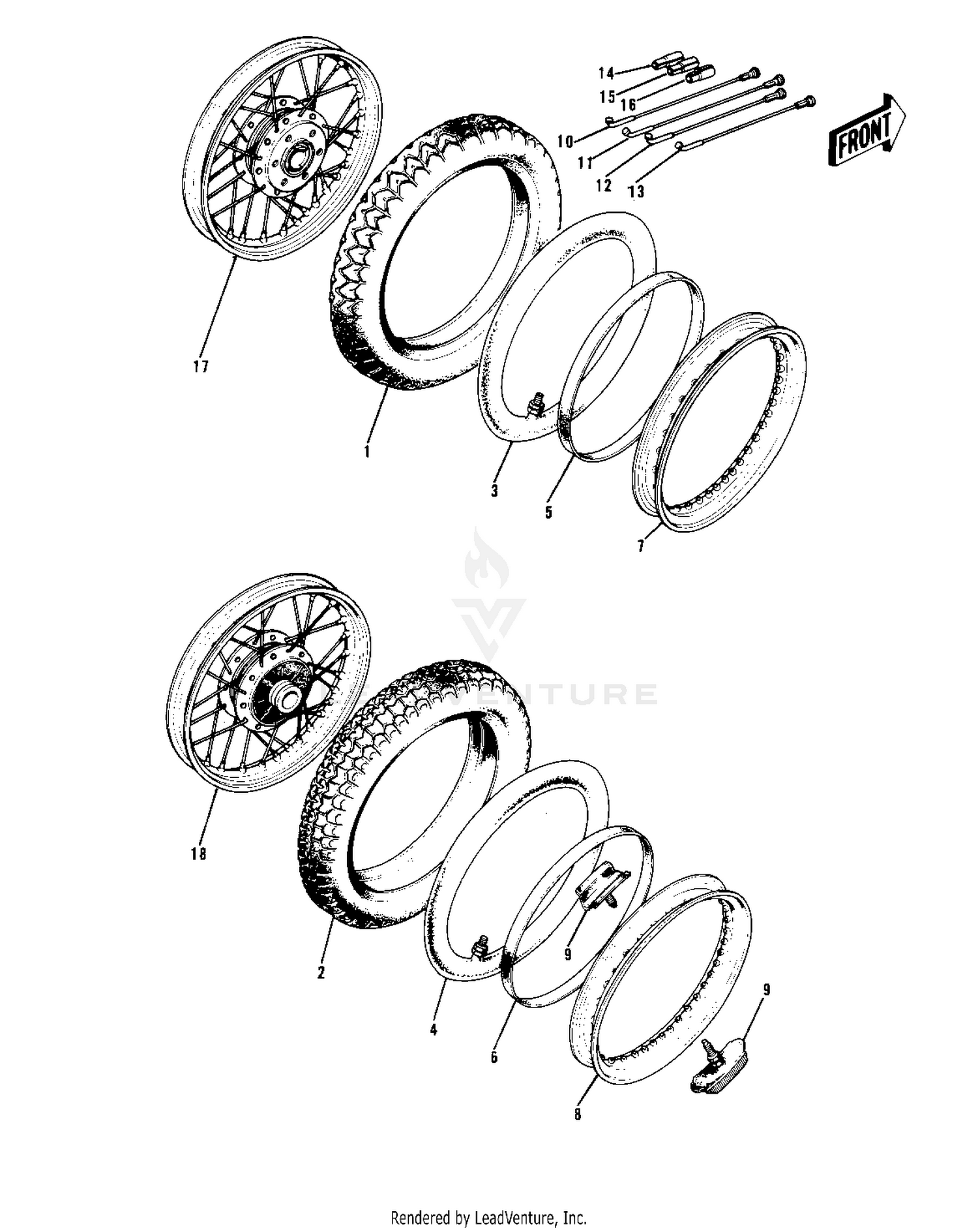 WHEELS/TIRES ('69-'72 H1/A/B/C)