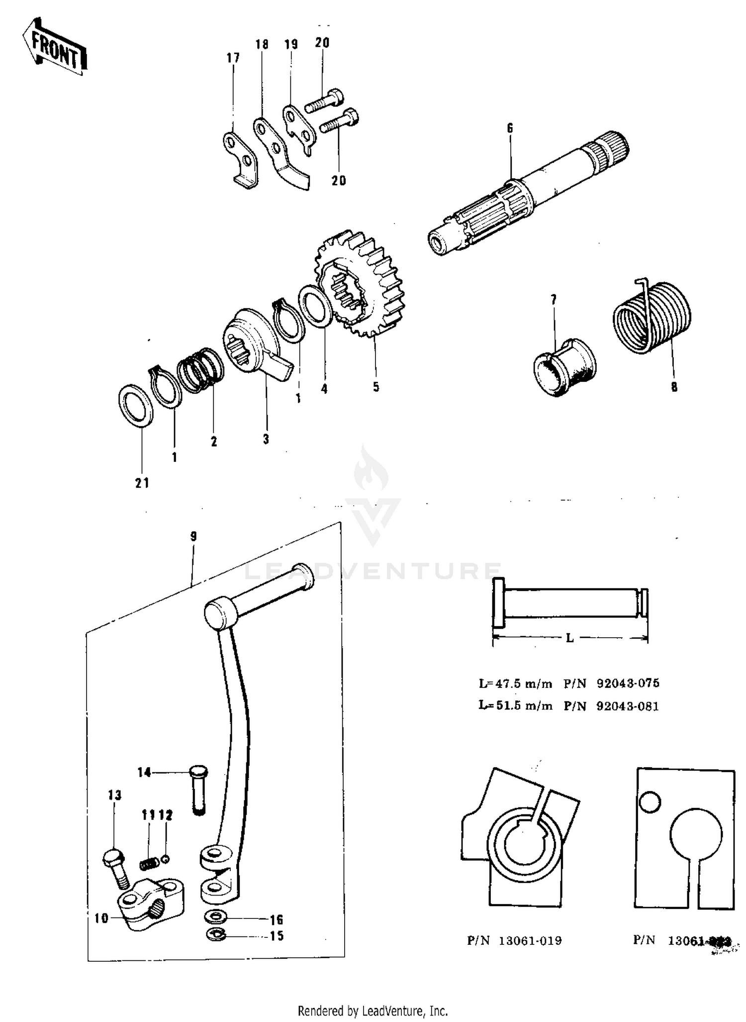 KICKSTARTER MECHANISM (74-76)