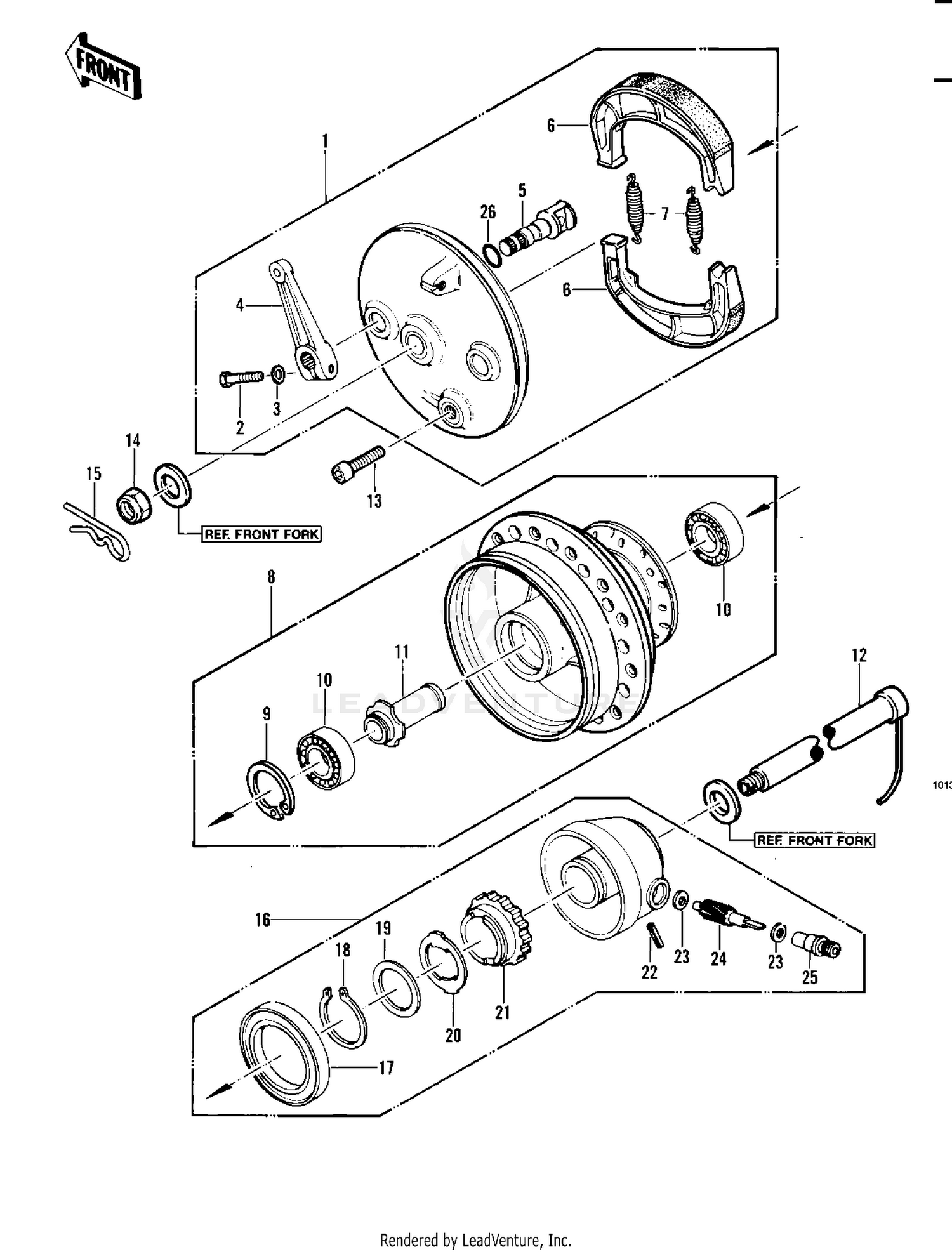 FRONT HUB/BRAKE