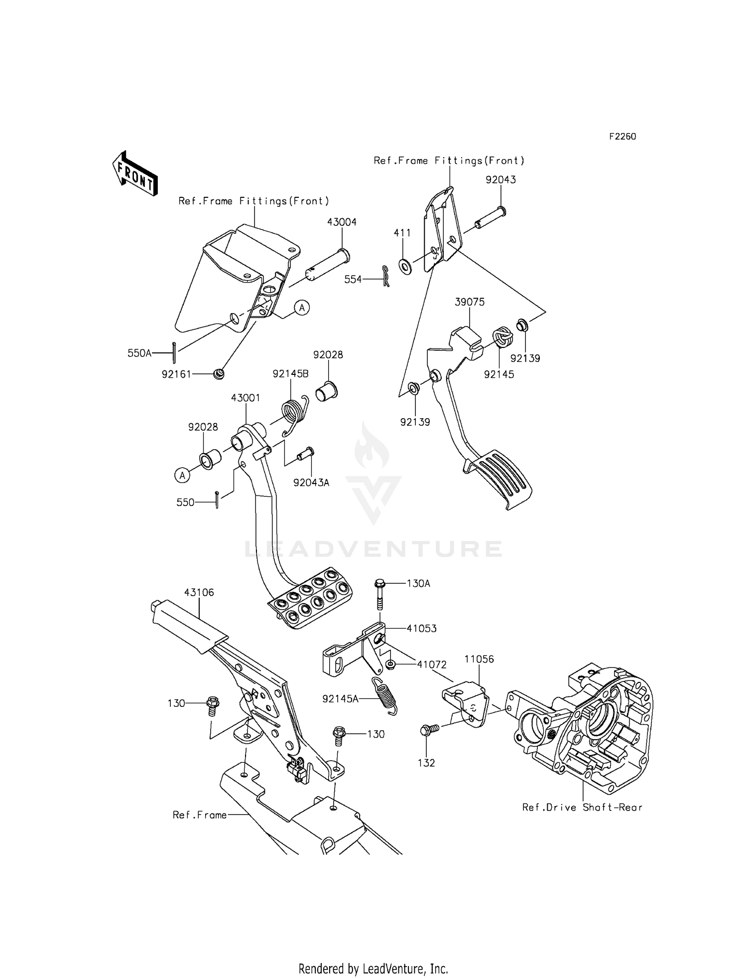 BRAKE PEDAL/THROTTLE LEVER