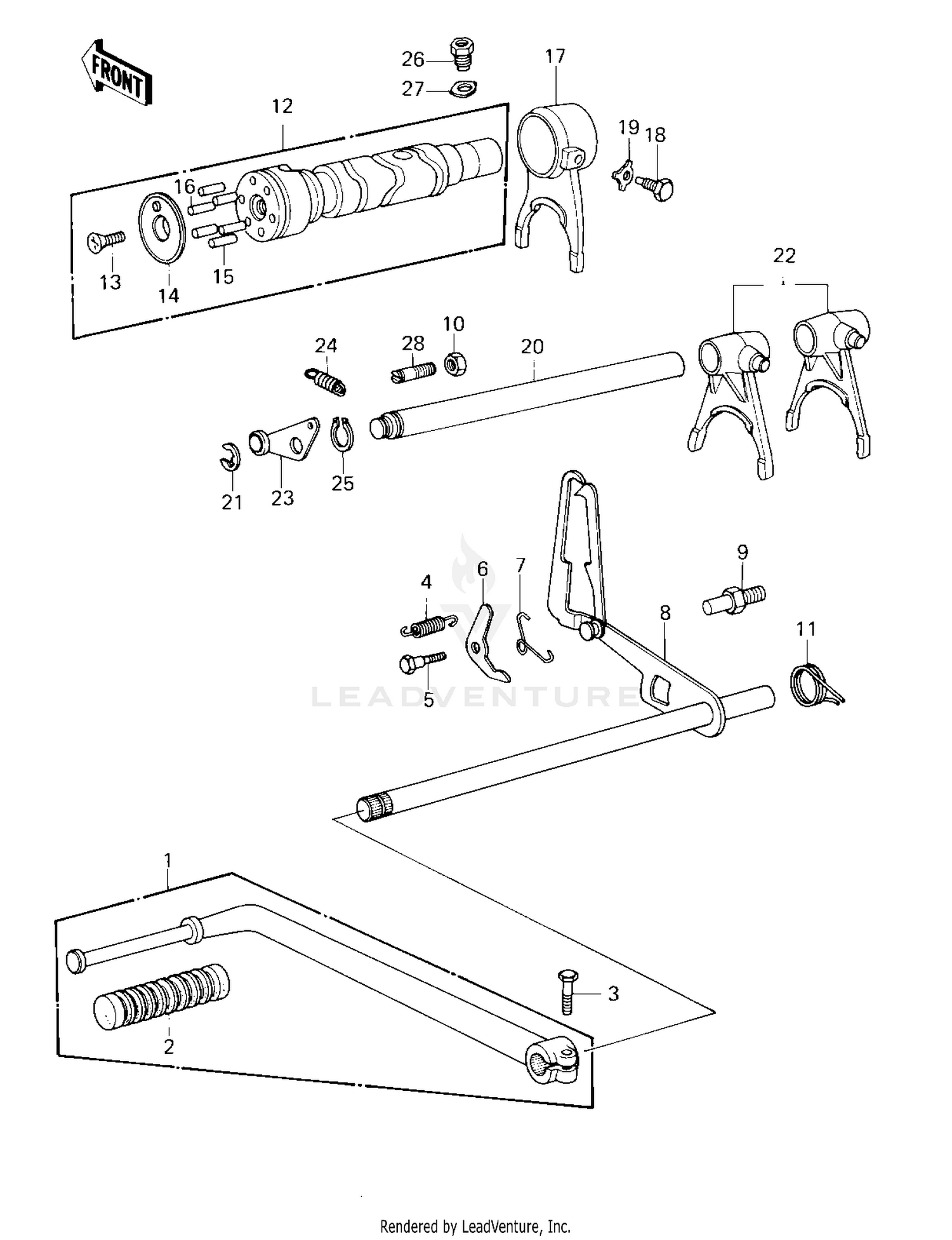 GEAR CHANGE MECHANISM ('80 D3)
