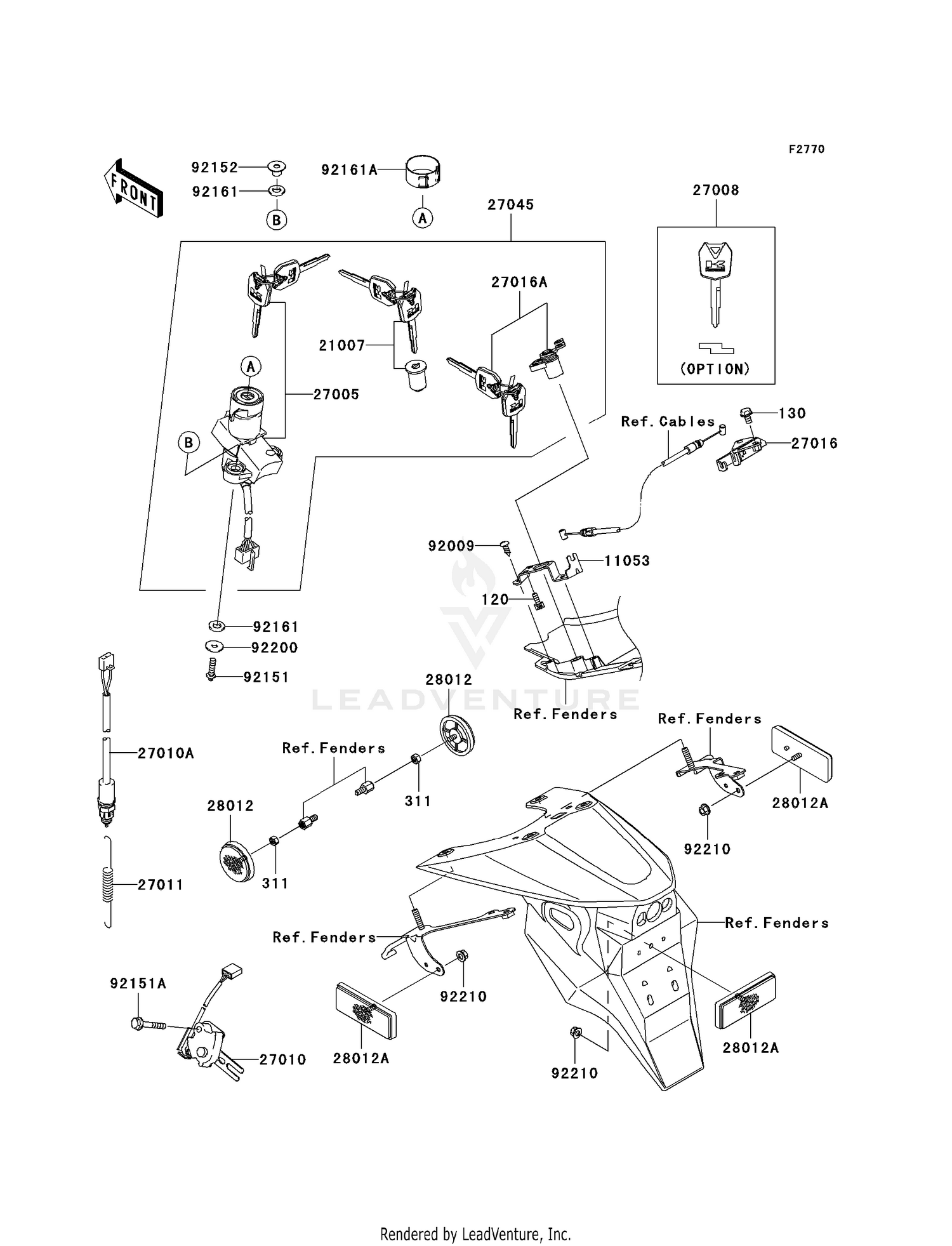 IGNITION SWITCH/LOCKS/REFLECTORS