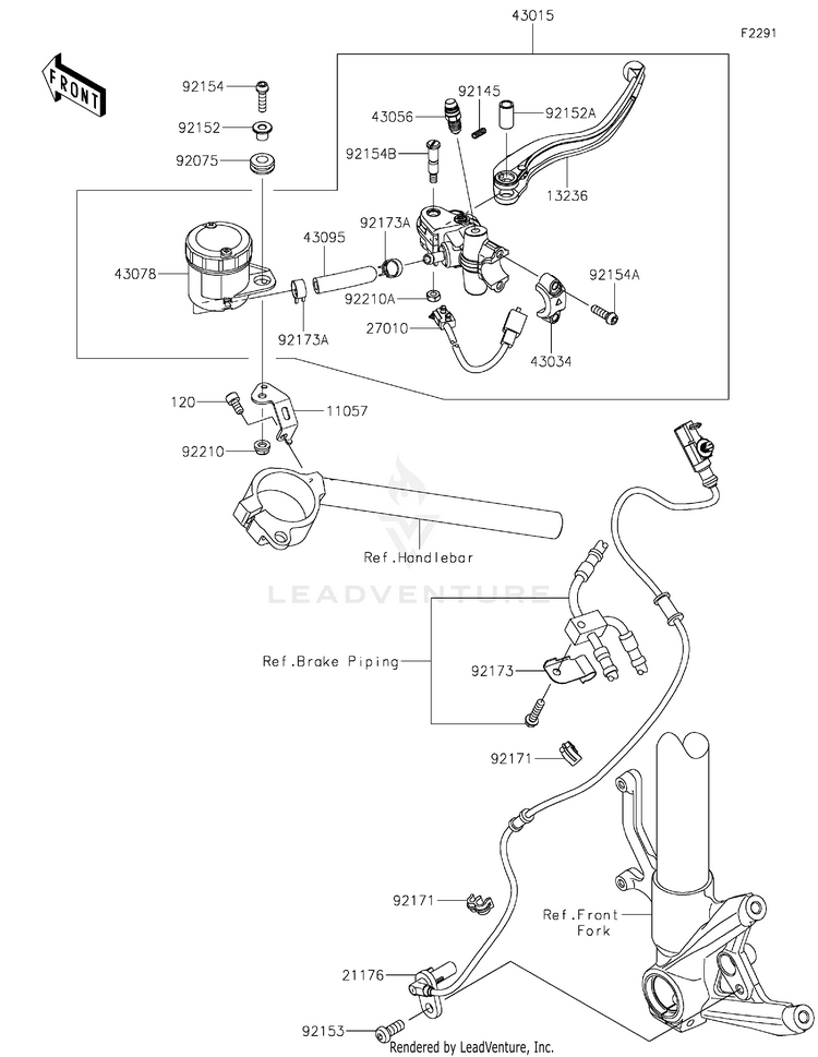 Front Master Cylinder Schematic