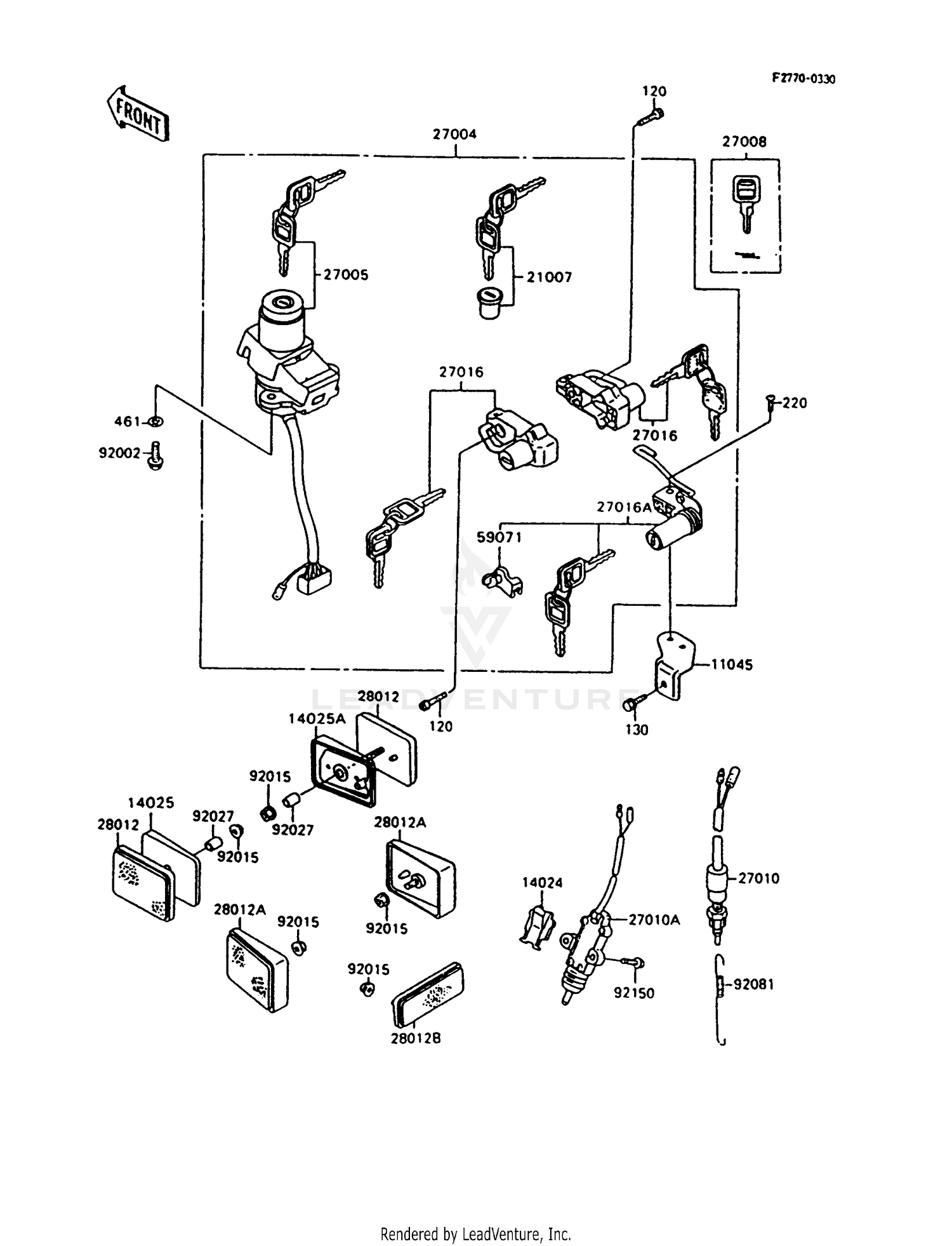 IGNITION SWITCH/LOCKS/REFLECTORS