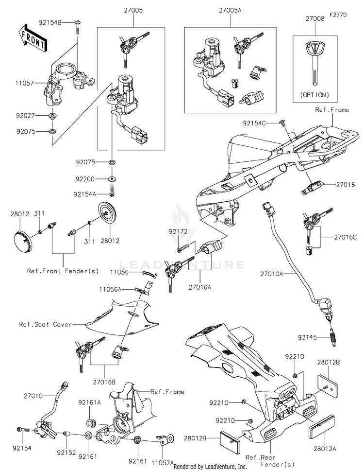 Ignition Switch/Locks/Reflectors Schematic